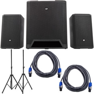 LD Systems Dave 18 G4X Stand Bundle PA Equipment